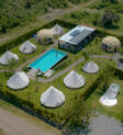 prefab resort cottages with garden