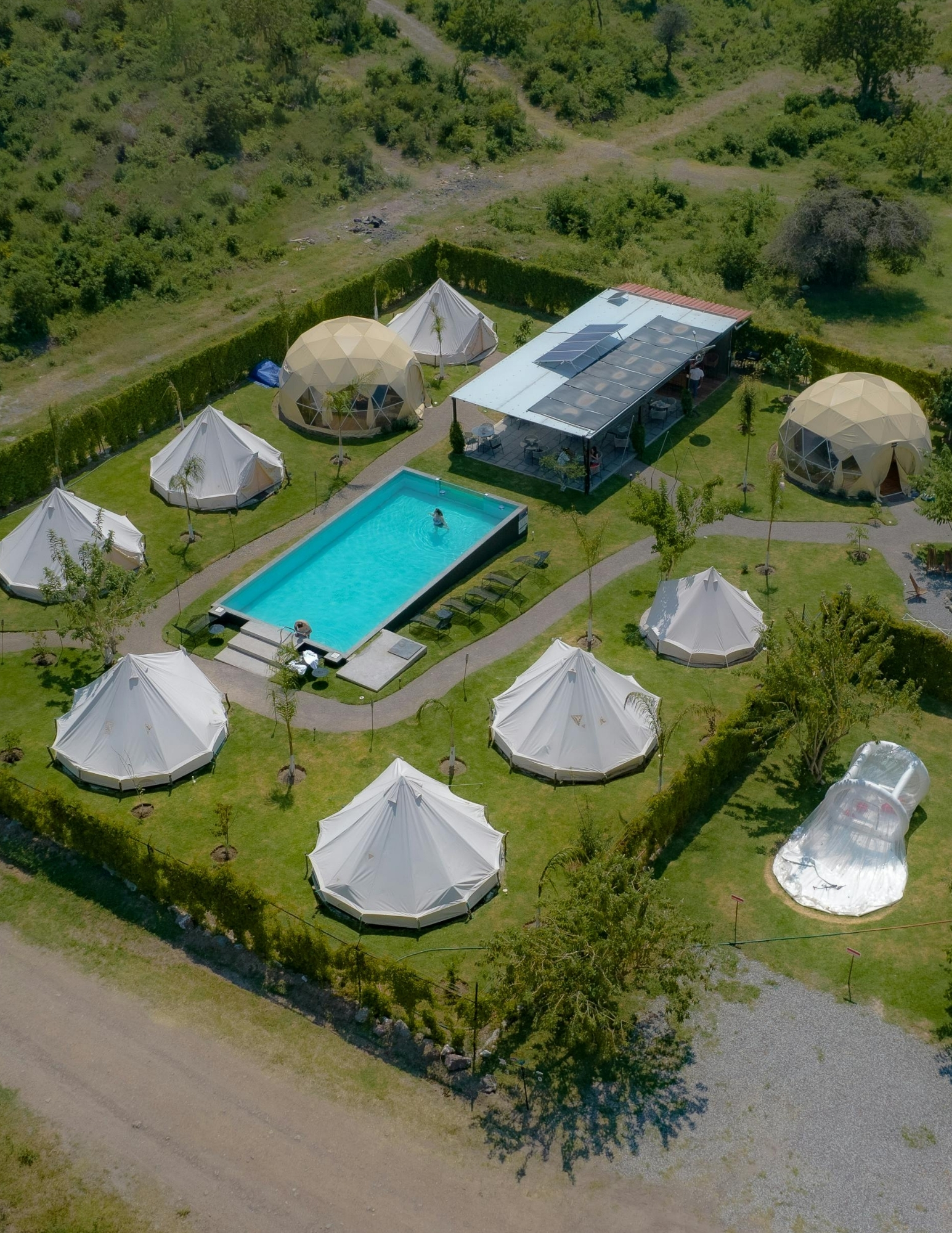 prefab resort cottages with garden