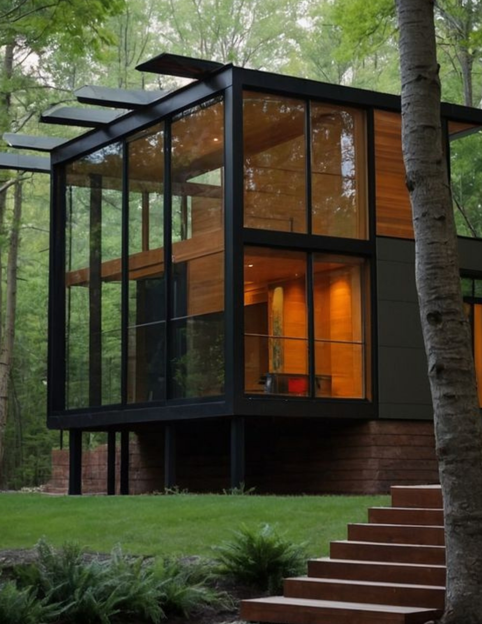 prefab studio cottage with deck