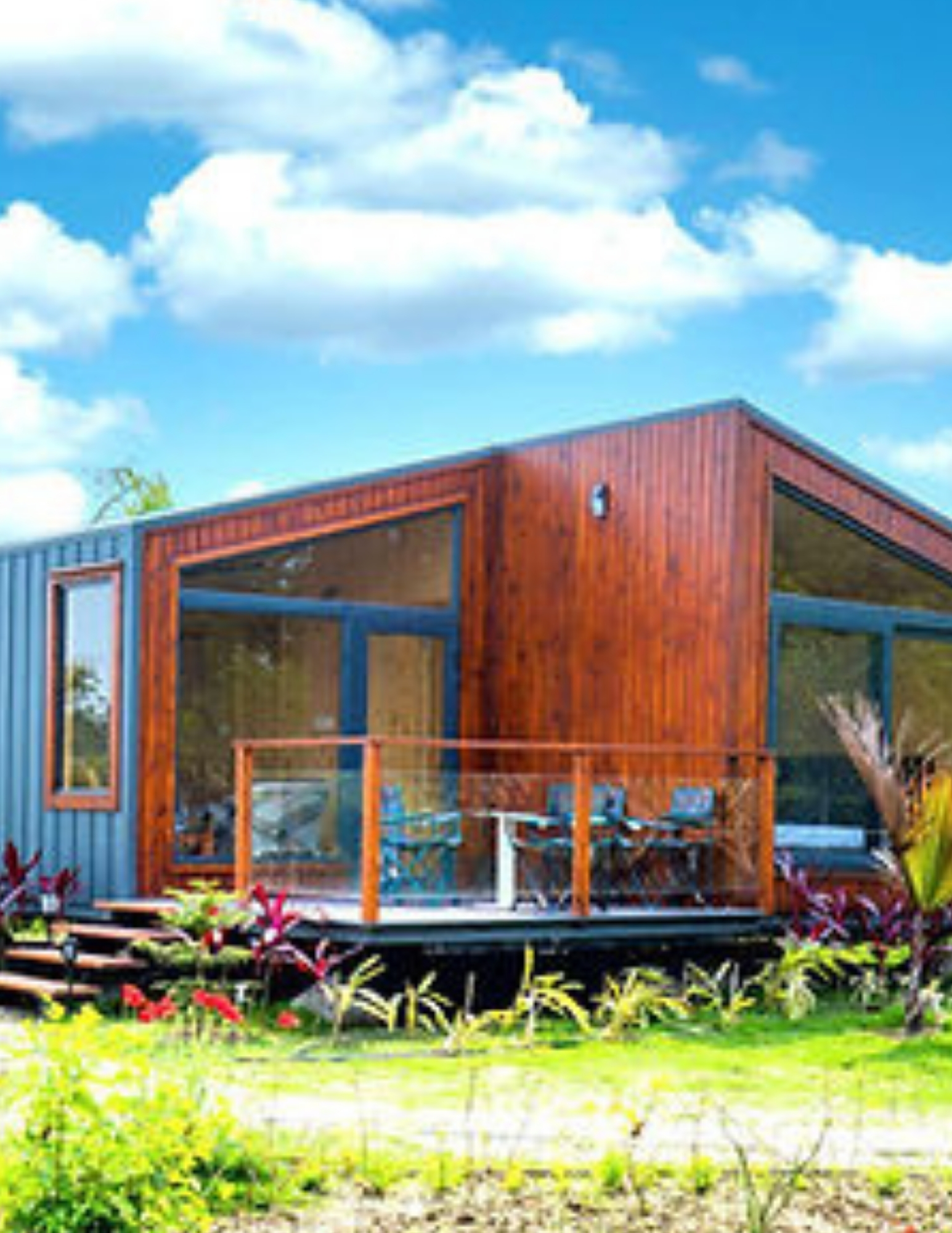prefab rental cottage in hills