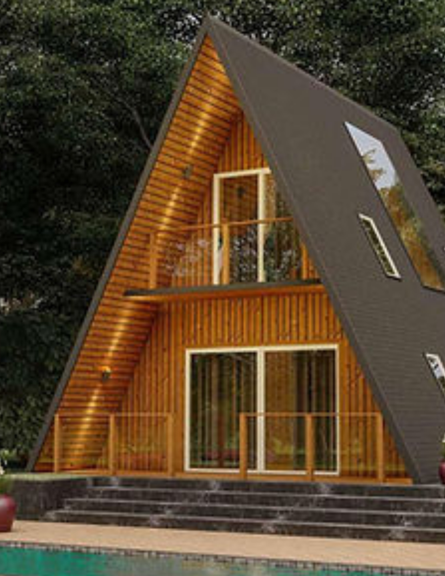 eco prefab home on farmland