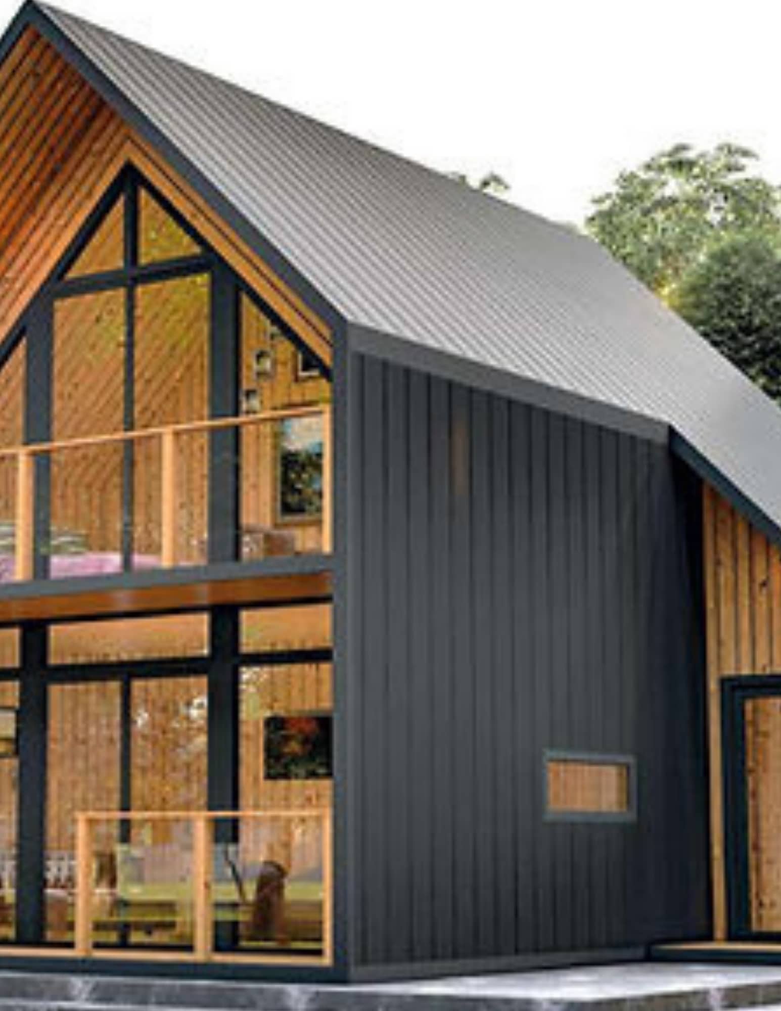 prefab home in forest location